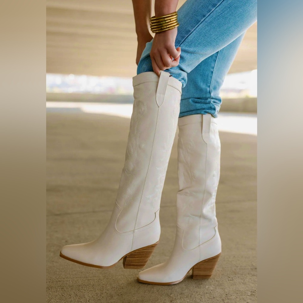 billini charley knee high western cowboy boots NEW